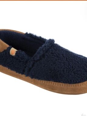 NWT Women's ACORN Collapsible Heel Moccasin Slipper Navy Blue
